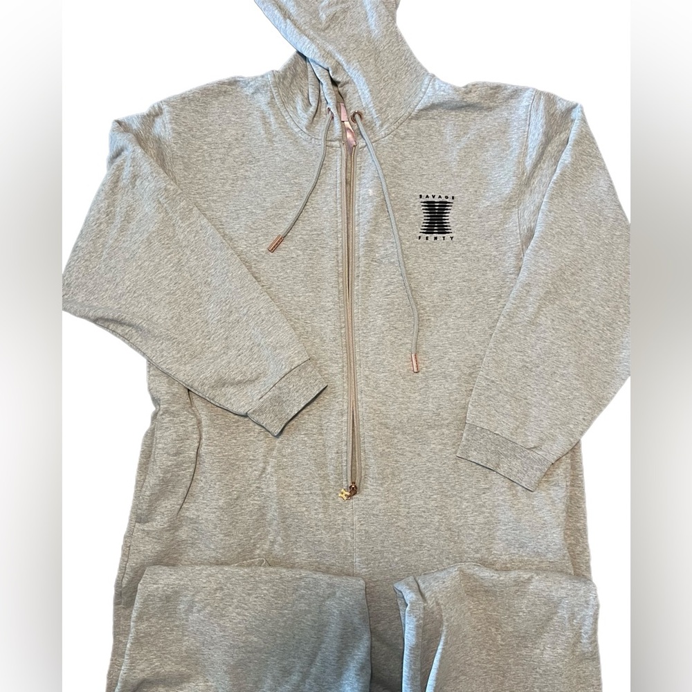 Savage X Fenty Gray Forever Savage Hooded Jumpsuit Onsie✨ - Picture 5 of 12
